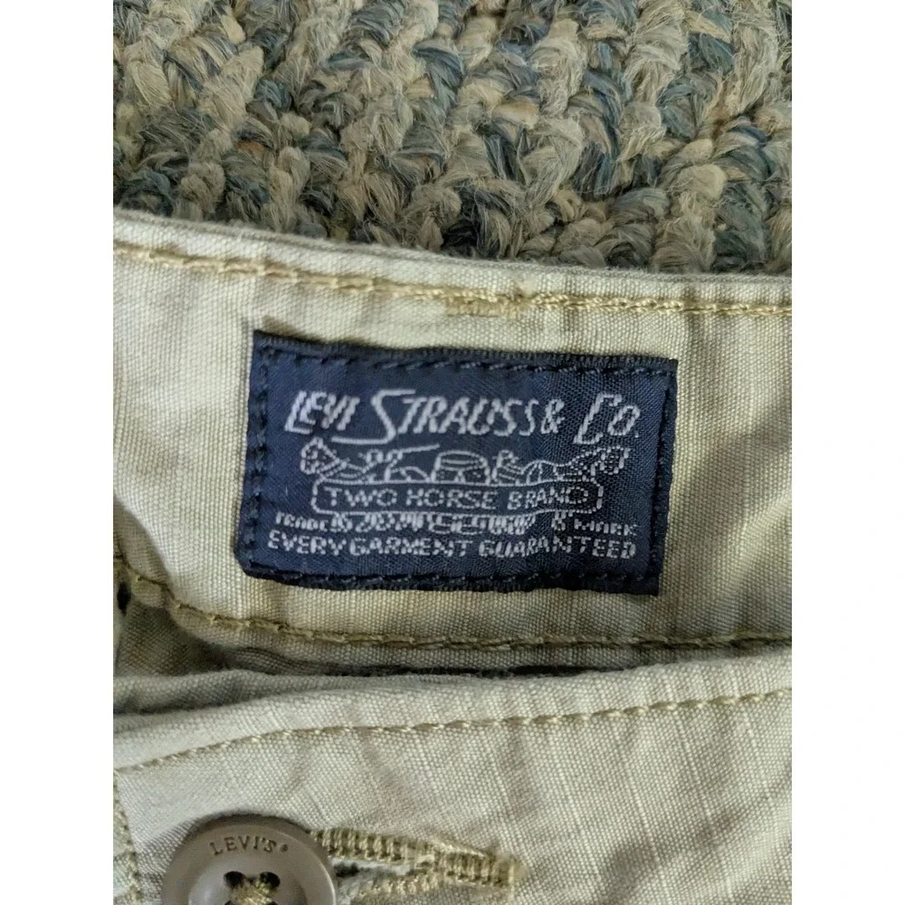 Levis Mens Cargo Shorts Tan Khaki Ripstop Cotton W32 23251-0009